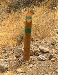 Green route signpost - walking in Gran Canaria